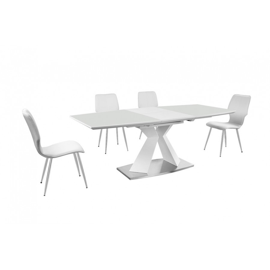 Стол обеденный FLEX (белый сатинированное стекло)