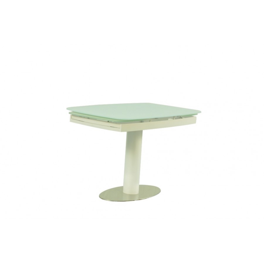Стол обеденный RONDO (экстра белое сатинированное стекло)