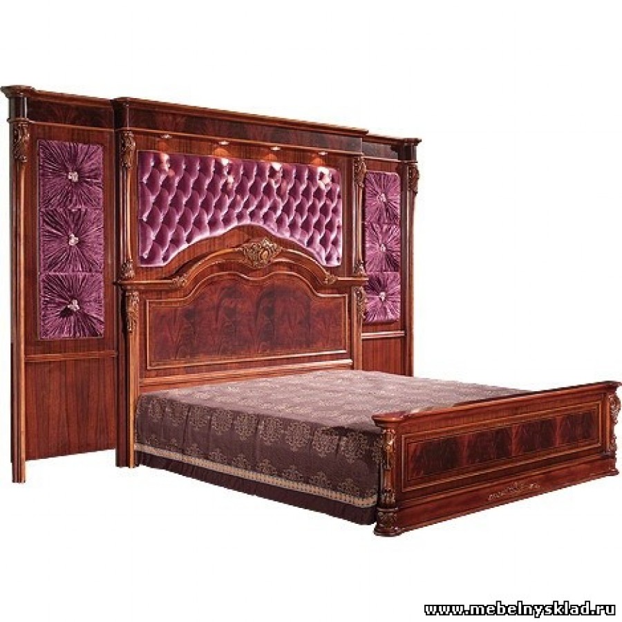 Кровать В 1,8*2,0 м (деревянное изголовье) б/л Александрия (Aleksandria)