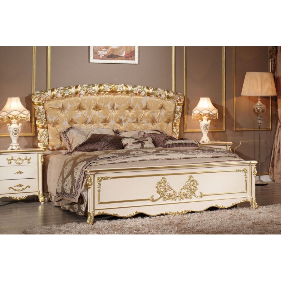 Фиора Каса (Fiora Casa) Кровать 1,8*2,0 м б/л, ткань золотая