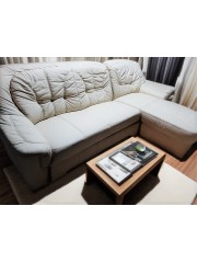 Кожаный угловой диван АПАЧ (3 местный.+шезлонг)