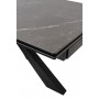 Стол ALEZIO 160 KL-135 Темно-серый мрамор матовый, итальянская керамика/ BLACK