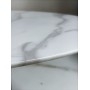 Стол SOLO 80 Белый мрамор G-1, стекло / черный M-city