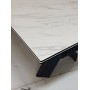 Стол ORISTANO 200 MARBLES KL-99 Белый мрамор матовый, итальянская керамика/ черный каркас