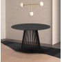 Стол TERNI 120 MATT BLACK MARBLE SOLID CERAMIC Черный мрамор матовый, керамика /Черн.каркас