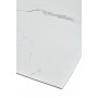Стол ROVIGO 170 HIGH GLOSS STATUARIO Белый мрамор глянцевый, керамика/ черный каркас 