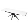 Стол FORIO 160 MATT WHITE MARBLE SOLID CERAMIC / BLACK