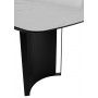 Стол RASMUS 160 TL-45 Белый мрамор, испанская керамика / черный каркас
