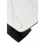 Стол ALATRI 120 MATT WHITE MARBLE SOLID CERAMIC / BLACK