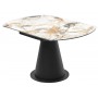 Стол TERAMO 135 GLOSS GRAND JADE SOLID CERAMIC, керамика, поворотн.механизм / Черный каркас