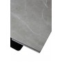 Стол Ниагара 160 Темно-серый мрамор с белыми прожилками, керамика / черный каркас М-City