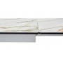 Стол BELLUNO 160 KL-188 Контрастный мрамор матовый, итальянская керамика/ белый каркас