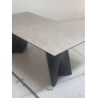 Стол YOAKIM 180 TL-102 Бежевый мрамор, испанская керамика / Темно-серый каркас