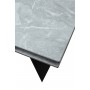 Стол Купер 160 Серый мрамор матовый, керамика / черный каркас 