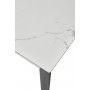 Стол CORNER 120 GLOSS STATUARIO WHITE SOLID CERAMIC / BLACK