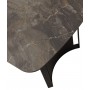 Стол RASMUS 160 KL-80 Серый мрамор, итальянская керамика / черный каркас