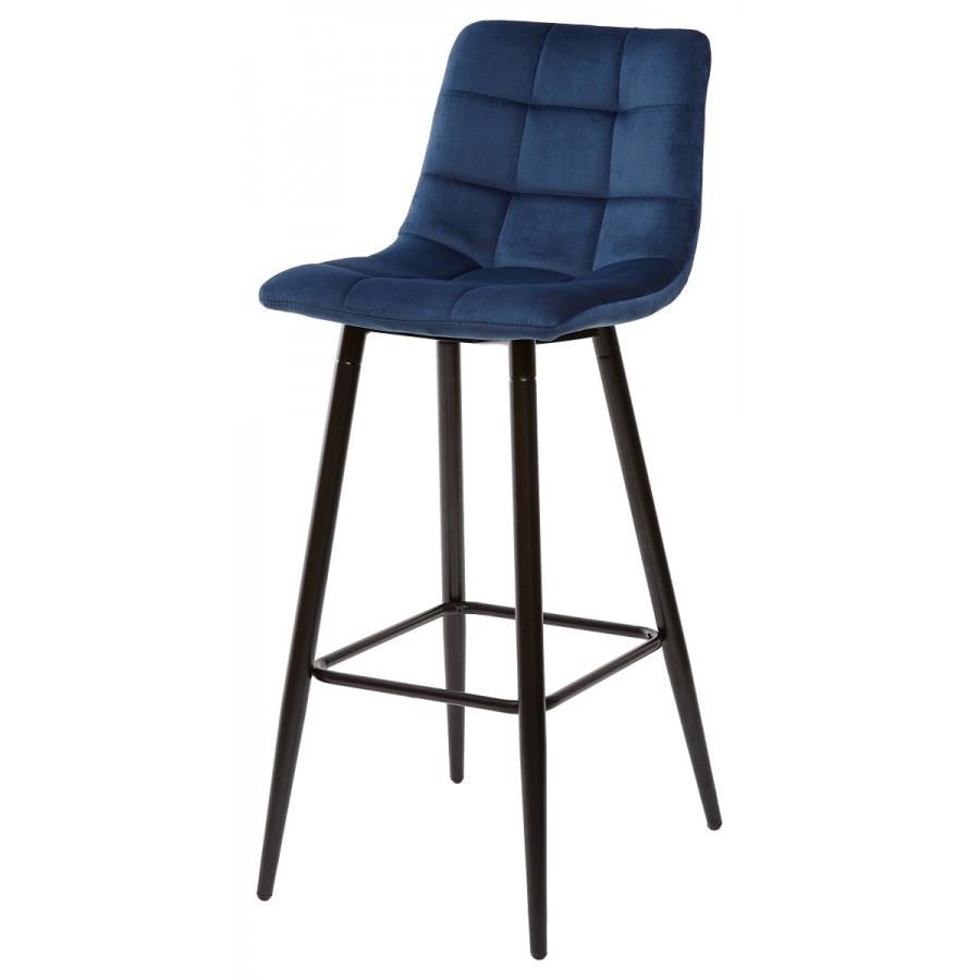Барный стул LECCO UF910-18 NAVY BLUE, велюр