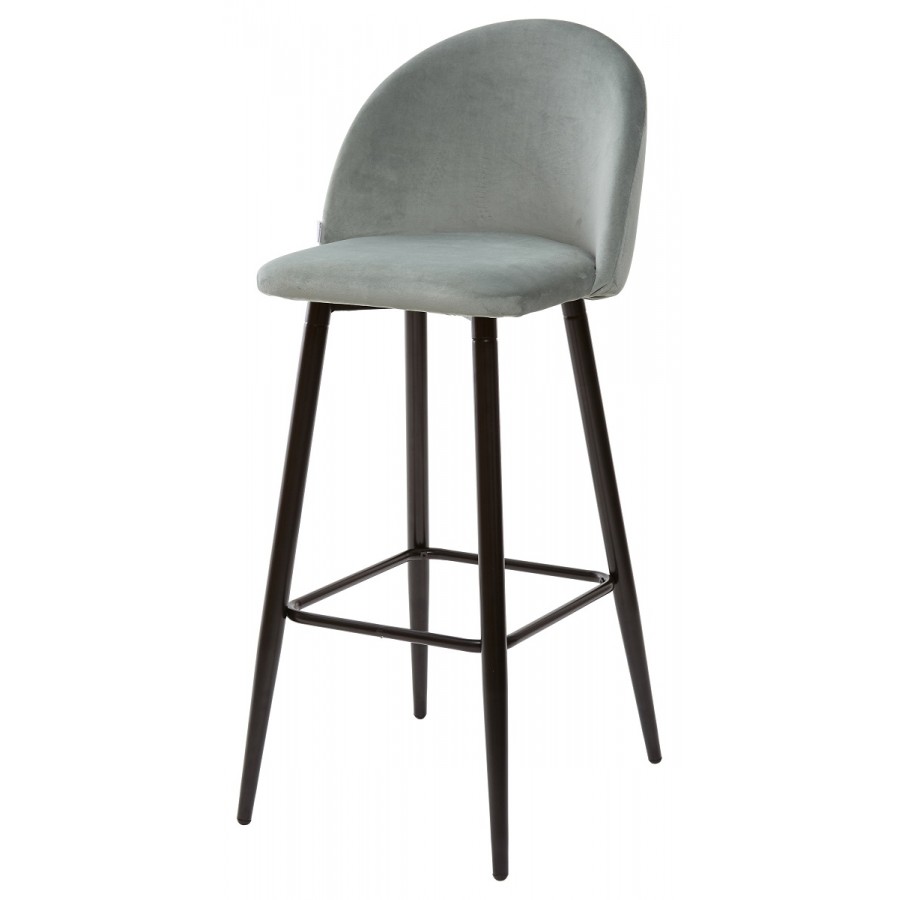 Барный стул MALIBU пудровый мятный, велюр G108-28