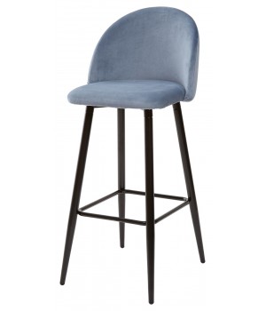 Барный стул MALIBU пудровый синий, велюр G108-56