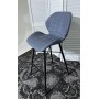 Барный стул MARCEL RU-03 синяя сталь, экокожа