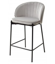 Полубарный стул WENDY BLUVEL-03 LIGHT GREY (H=65), велюр
