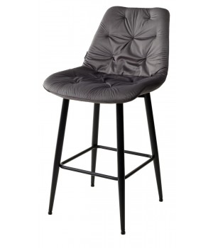 Полубарный стул YAM G062-40 серый, велюр (H=65cm)