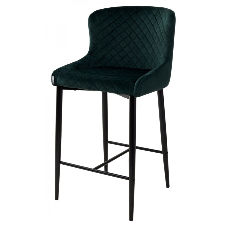 Полубарный стул ARTEMIS BLUVEL-78 GREEN (H=65cm), велюр
