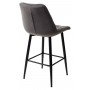 Полубарный стул YAM G062-40 серый, велюр (H=65cm)