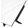 Стол BELLUNO 160 MARBLES KL-99 Белый мрамор матовый, итальянская керамика/ черный каркас
