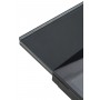 Стол ADRIA 160 SMOKED BLACK GLASS Дымчато-черное стелко/ черный каркас