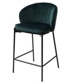 Полубарный стул WENDY BLUVEL-78 GREEN (H=65cm), велюр