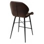 Полубарный стул MARCEL COWBOY-#800 темно-коричневый (H=65cm), ткань микрофибра