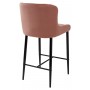 Полубарный стул ARTEMIS BLUVEL-52 PINK (H=65cm), велюр