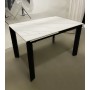 Стол CORNER 120 MATT WHITE MARBLE SOLID CERAMIC / BLACK