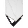 Стол LIVORNO 180 MATT WHITE MARBLE SOLID CERAMIC / BLACK
