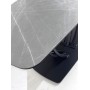 Стол MATERA 160 KL-136 Серый мрамор матовый, итальянская керамика/ черный каркас