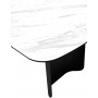 Стол NORD 240 MARBLES KL-99 Белый мрамор, итальянская керамика / черный каркас