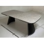 Стол ASTRID 200 TL-102 Бежевый мрамор, испанская керамика / Темно-серый каркас