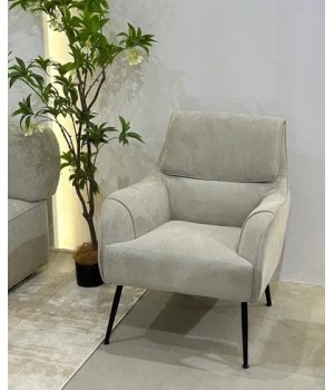 Кресло MAGDA Cato-08 коричневый, ткань / черный каркас
