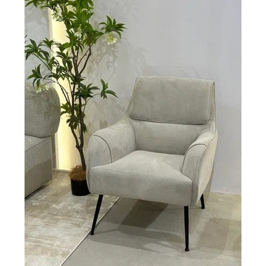 Кресло MAGDA Cato-08 коричневый, ткань / черный каркас 