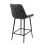 Полубарный стул ХОФМАН, цвет H-18 Графитовый, велюр / черный каркас H=63cm