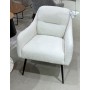 Кресло ARGOS 3018-01 белый, шенилл / черный каркас 