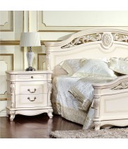 Кровать 160x200Афина белая с жемчугом (AFINA) 